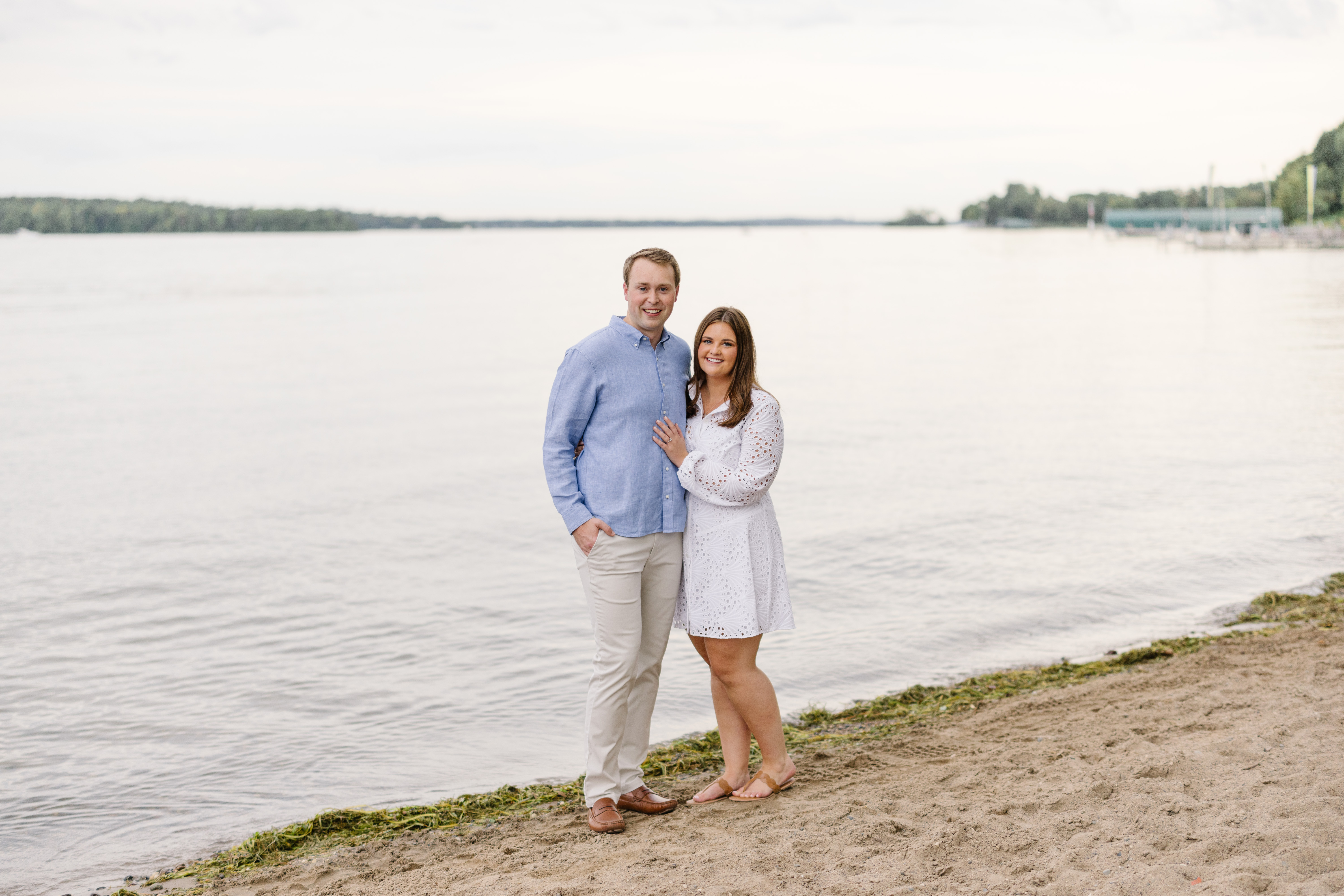 Sydney and Colin on the shore
